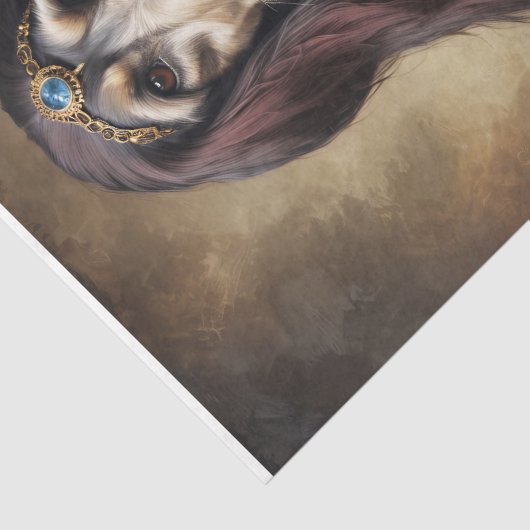 Aristokratisches afghanisches Hund - Decoupage- Seidenpapier (Detail)