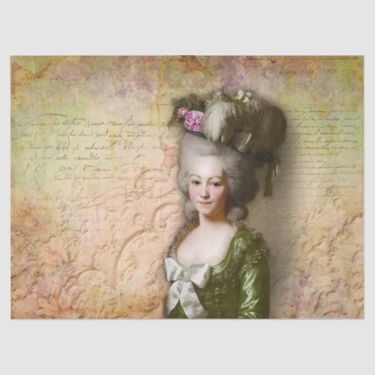 Aristokratisches Lady Tissue Paper Seidenpapier (Vorderseite)