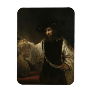 Aristoteles (384-322 BC) mit einem Fehlschlag von Magnet