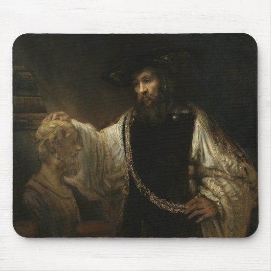 Aristoteles (384-322 BC) mit einem Fehlschlag von Mousepad (Vorne)