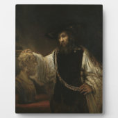 Aristoteles (384-322 v. Chr.) mit einer Büste Home Fotoplatte (Vorderseite)