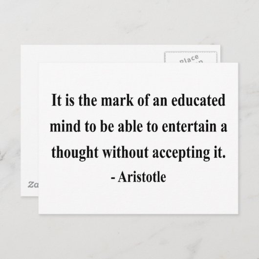 Aristoteles Angebot 1a Postkarte (Vorne/Hinten)