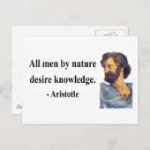 Aristoteles Angebot 6b Postkarte (Vorne/Hinten)