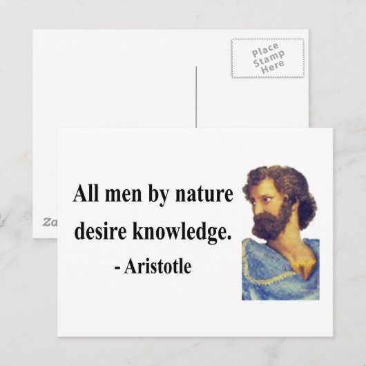 Aristoteles Angebot 6b Postkarte (Vorne/Hinten)