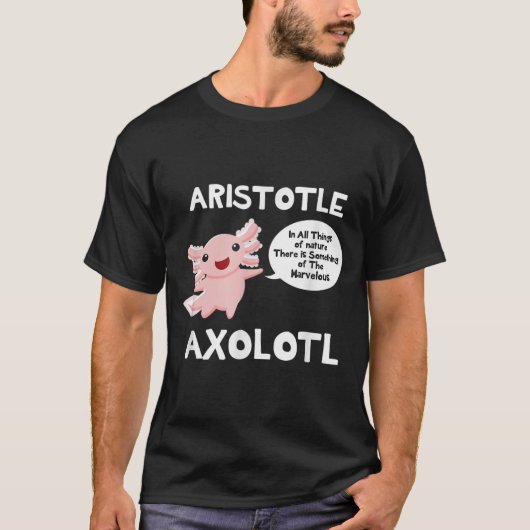 Aristoteles Axolotl Hemd Funny Philosophy Pun Axo T-Shirt (Vorderseite)