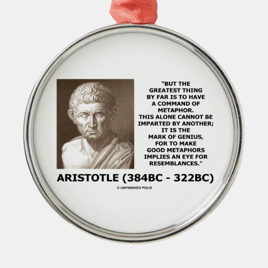 Aristoteles-Befehl des Metapher-Kennzeichens des Silbernes Ornament (Vorne)