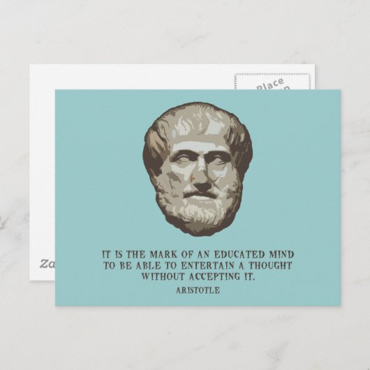 Aristoteles Educated Mind Postkarte (Vorne/Hinten)