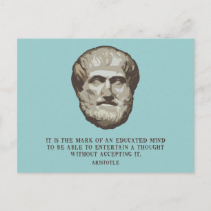 Aristoteles Educated Mind Postkarte