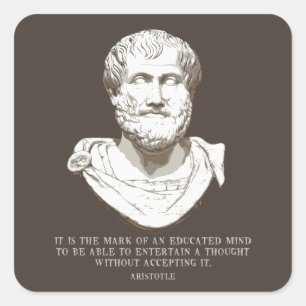 Aristoteles Educated Mind Quadratischer Aufkleber