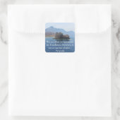 Aristoteles Excellence-Angebot Quadratischer Aufkleber (Tasche)