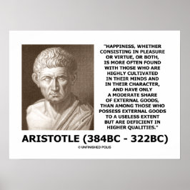 Aristoteles Happiness Kulturgeist Poster