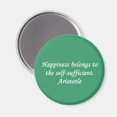 Aristoteles Happiness Zitat Magnet (Vorderseite/Rückseite)