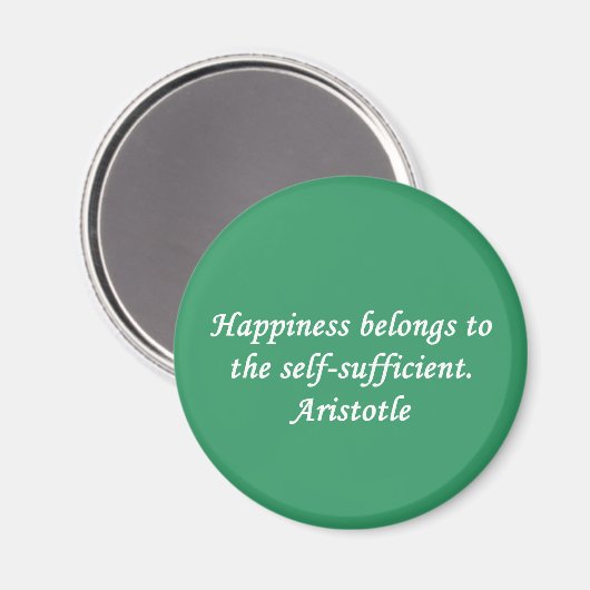 Aristoteles Happiness Zitat Magnet (Vorderseite/Rückseite)