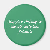 Aristoteles Happiness Zitat Magnet (Vorne)