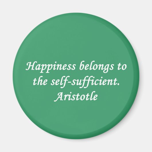 Aristoteles Happiness Zitat Magnet (Vorne)