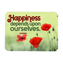 Aristoteles inspirierendes Zitat "Glück" flexibel Magnet