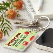 Aristoteles inspirierendes Zitat "Glück" Schlüsselanhänger (Vorderseite rechts)