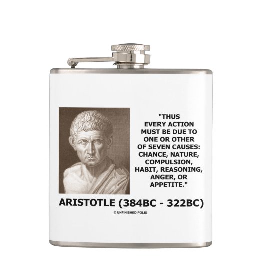 Aristoteles jede Aktion eine des sieben Flachmann (Vorderseite)