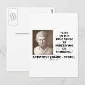 Aristoteles Leben Wahre Sinneswahrnehmung oder Den Postkarte (Vorne/Hinten)
