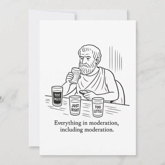 Aristoteles' Leitfaden für Mäßigung (Vorderseite)