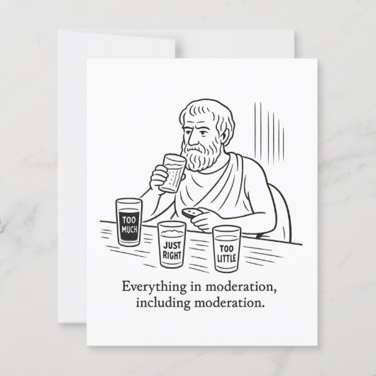 Aristoteles' Leitfaden für Mäßigung (Vorderseite)