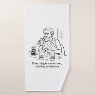 Aristoteles' Leitfaden für Mäßigung Badehandtuch