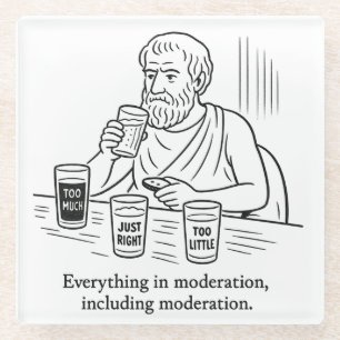 Aristoteles' Leitfaden für Mäßigung Glasuntersetzer