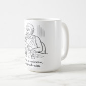 Aristoteles' Leitfaden für Mäßigung Kaffeetasse (VorderseiteRechts)