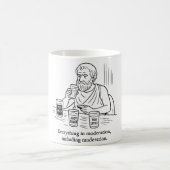 Aristoteles' Leitfaden für Mäßigung Kaffeetasse (Mittel)