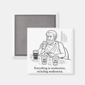 Aristoteles' Leitfaden für Mäßigung Magnet (Vorderseite/Rückseite)