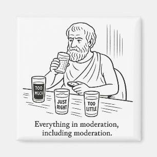 Aristoteles' Leitfaden für Mäßigung Magnet