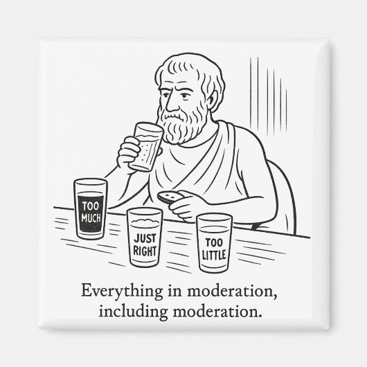 Aristoteles' Leitfaden für Mäßigung Magnet (Vorne)
