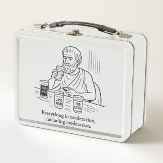 Aristoteles' Leitfaden für Mäßigung Metall Brotdose
