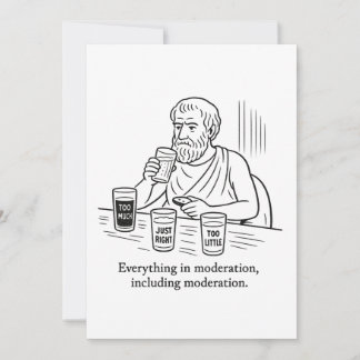 Aristoteles' Leitfaden für Mäßigung Mitteilungskarte