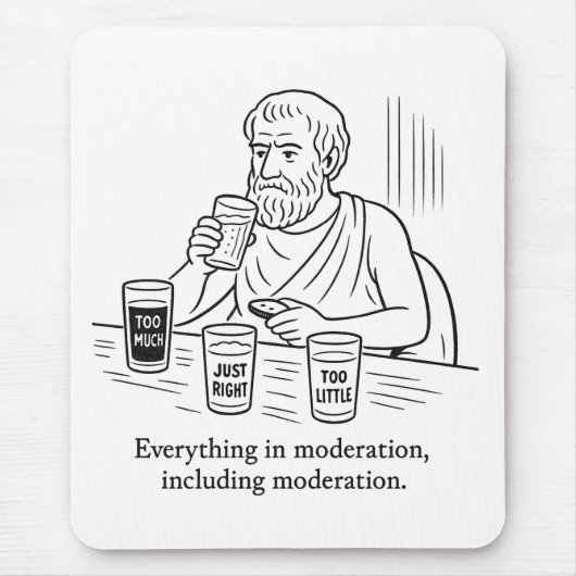 Aristoteles' Leitfaden für Mäßigung Mousepad (Vorne)