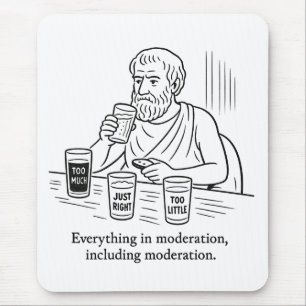 Aristoteles' Leitfaden für Mäßigung Mousepad