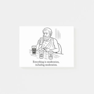 Aristoteles' Leitfaden für Mäßigung Post-it Klebezettel