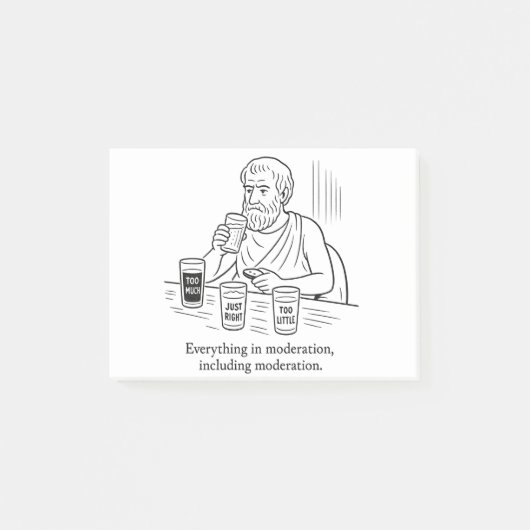 Aristoteles' Leitfaden für Mäßigung Post-it Klebezettel (Vorderseite)