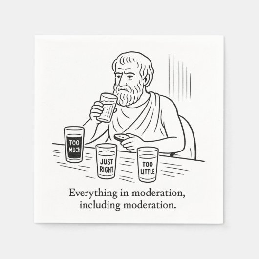 Aristoteles' Leitfaden für Mäßigung Serviette (Vorderseite)