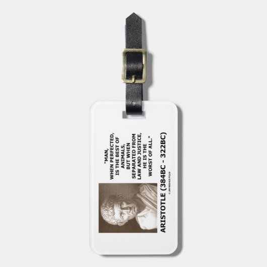 Aristoteles-Mann vervollkommnete beste Gepäckanhänger (Vorderseite vertikal)