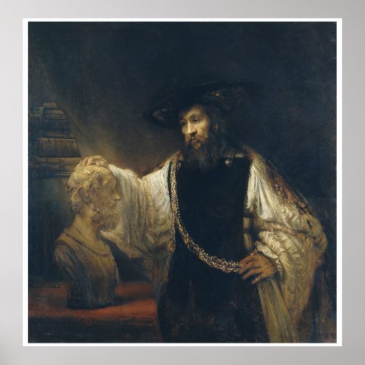 Aristoteles mit einer Büste Homer von Rembrandt Poster (Vorne)
