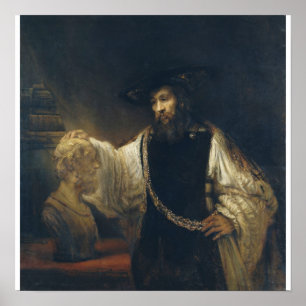 Aristoteles mit einer Büste Homer von Rembrandt Poster