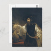 Aristoteles mit einer Büste Homer von Rembrandt Postkarte (Vorne/Hinten)