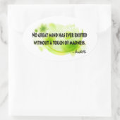 Aristoteles Ovaler Aufkleber (Tasche)