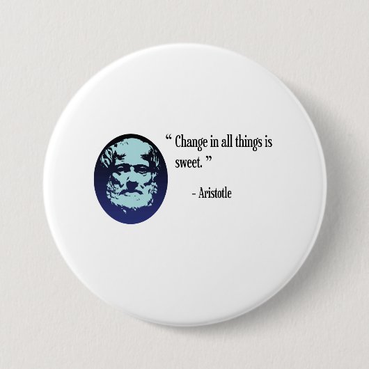 Aristoteles-Philosophie-Abzeichen - ändern Sie ist Button (Vorderseite)