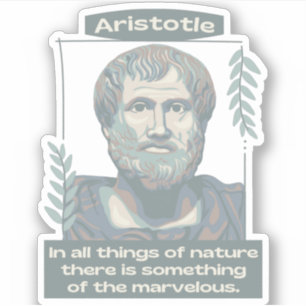 Aristoteles Portrait und Zitat Aufkleber