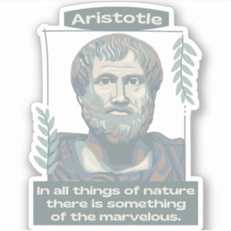 Aristoteles Portrait und Zitat Aufkleber