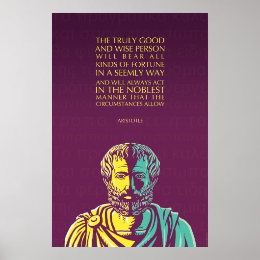 Aristoteles Poster: Die wirklich gute und weise Pe Poster (Vorne)