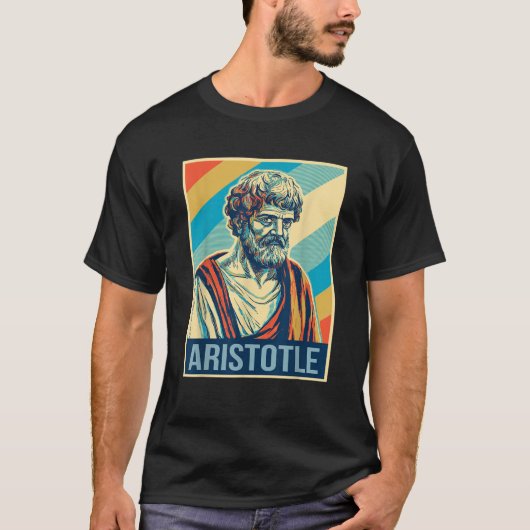 Aristoteles Poster Griechischer Philosoph T Shirt (Vorderseite)