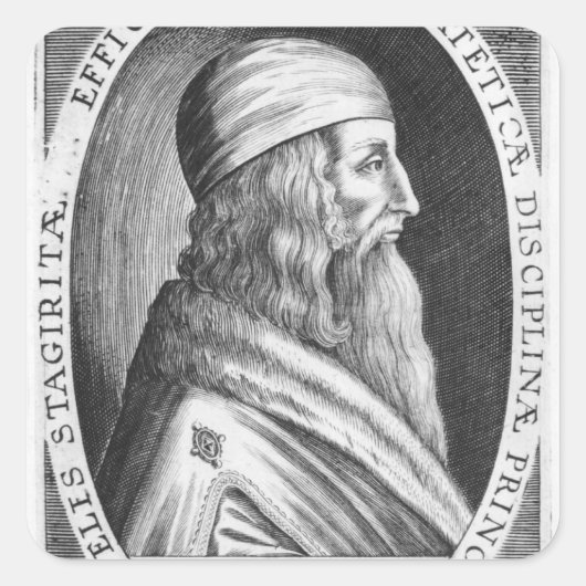 Aristoteles Quadratischer Aufkleber (Vorderseite)